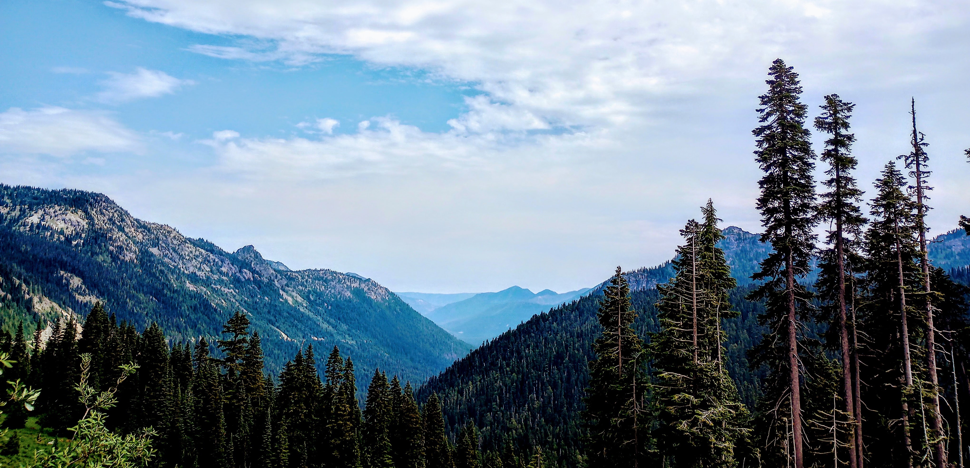 Scenic view of mountains from Mount Rainier in Washington State.